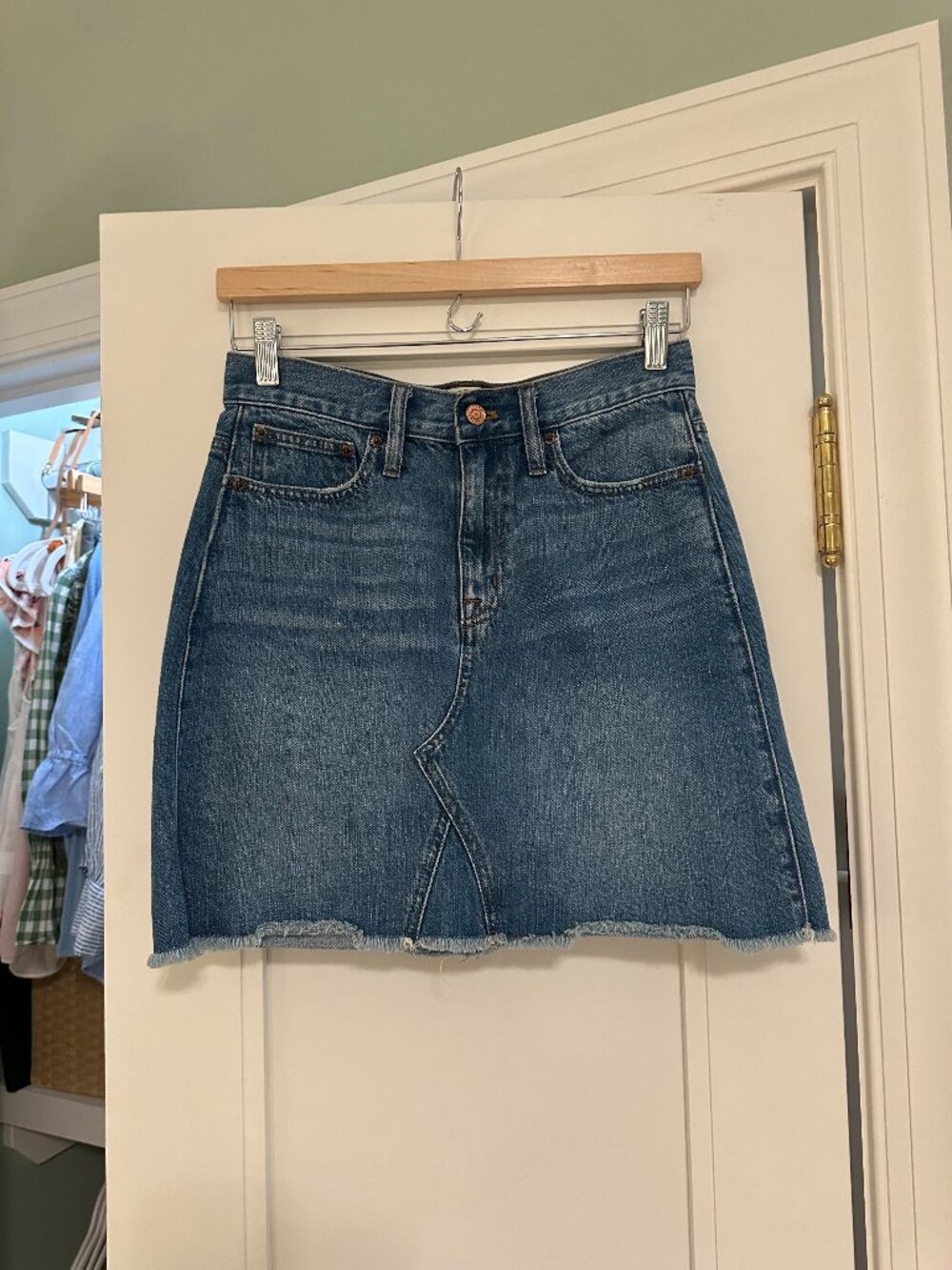 J Crew Jean skirt, size 25